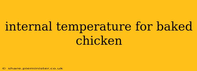 internal temperature for baked chicken