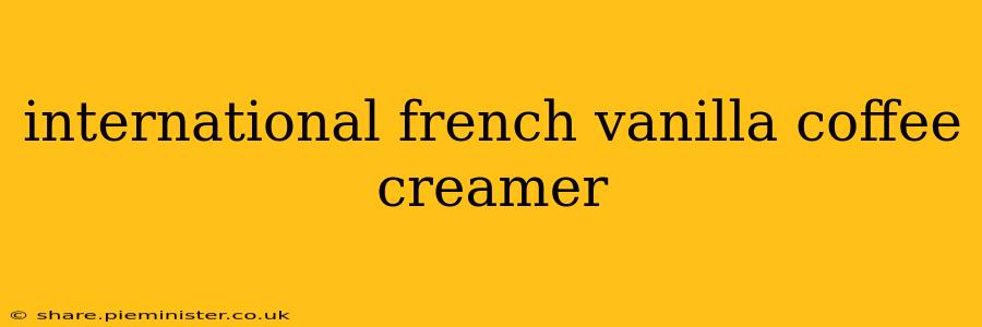 international french vanilla coffee creamer
