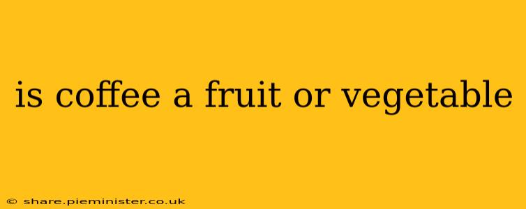 is coffee a fruit or vegetable