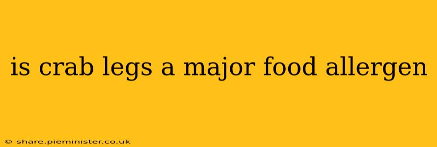 is crab legs a major food allergen