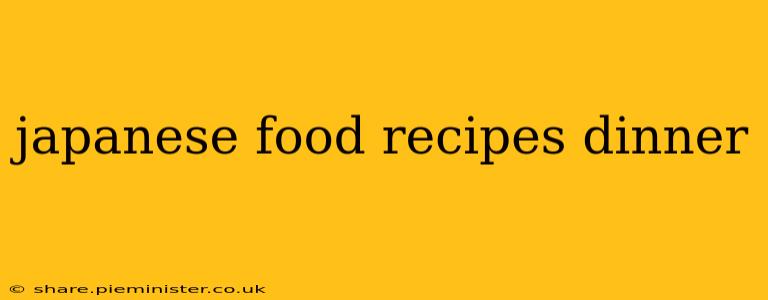 japanese food recipes dinner
