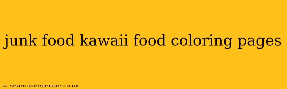 junk food kawaii food coloring pages