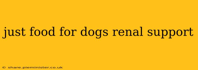just food for dogs renal support