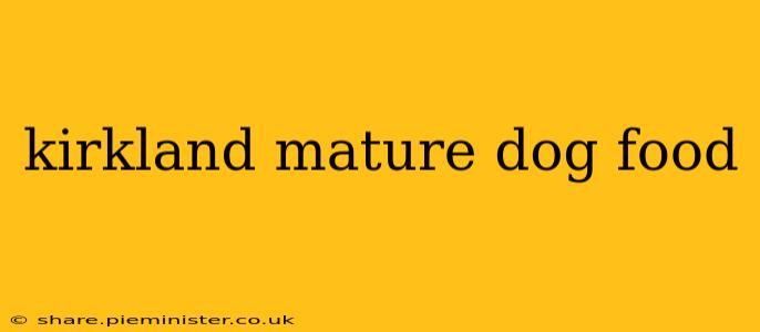 kirkland mature dog food