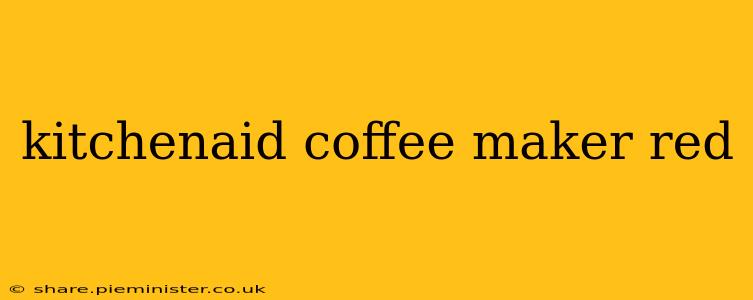 kitchenaid coffee maker red