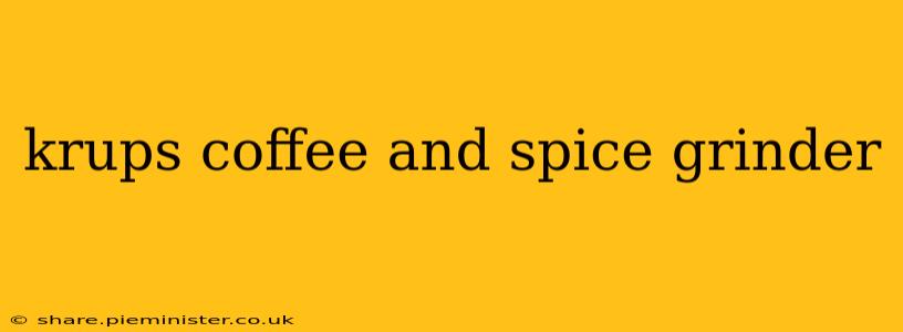 krups coffee and spice grinder
