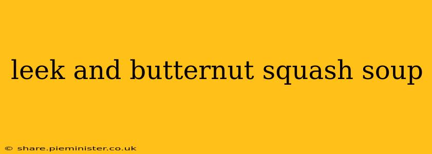 leek and butternut squash soup