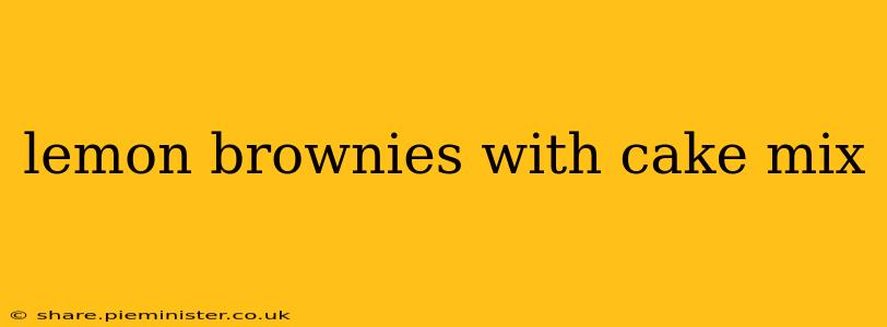 lemon brownies with cake mix