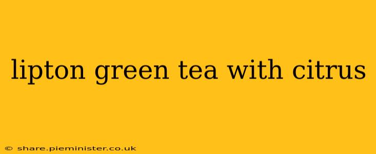 lipton green tea with citrus