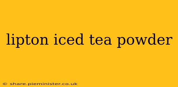 lipton iced tea powder