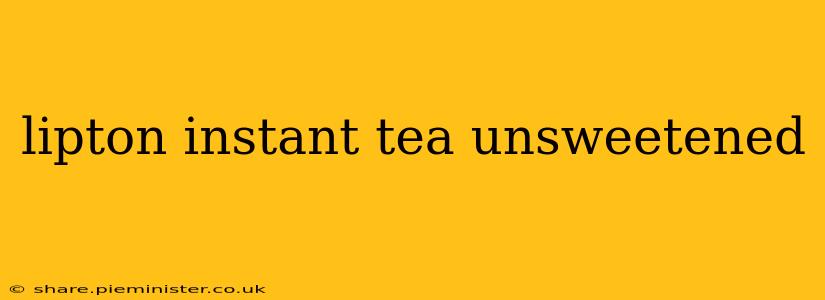 lipton instant tea unsweetened