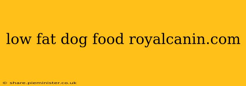 low fat dog food royalcanin.com