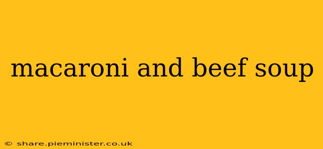 macaroni and beef soup