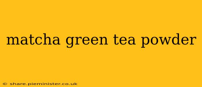 matcha green tea powder