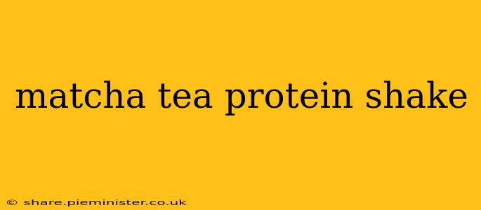 matcha tea protein shake