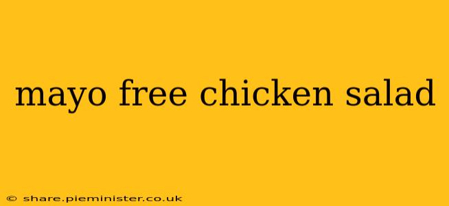mayo free chicken salad