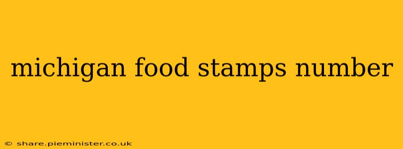 michigan food stamps number