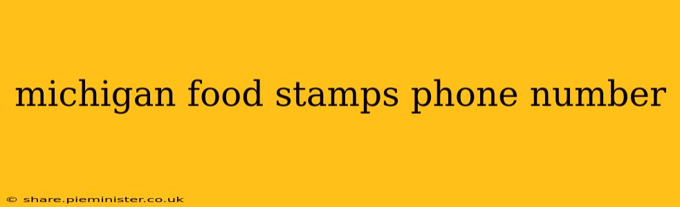 michigan food stamps phone number