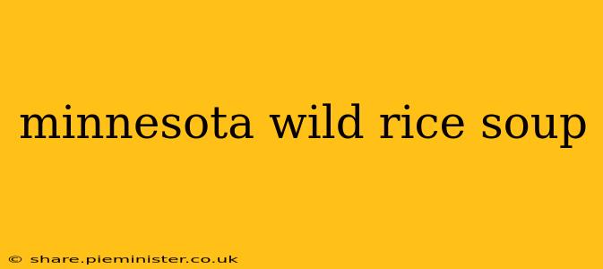 minnesota wild rice soup