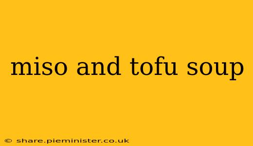miso and tofu soup