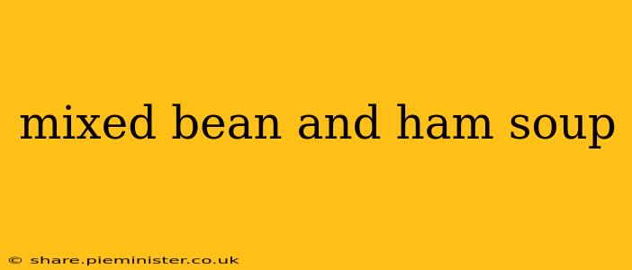 mixed bean and ham soup
