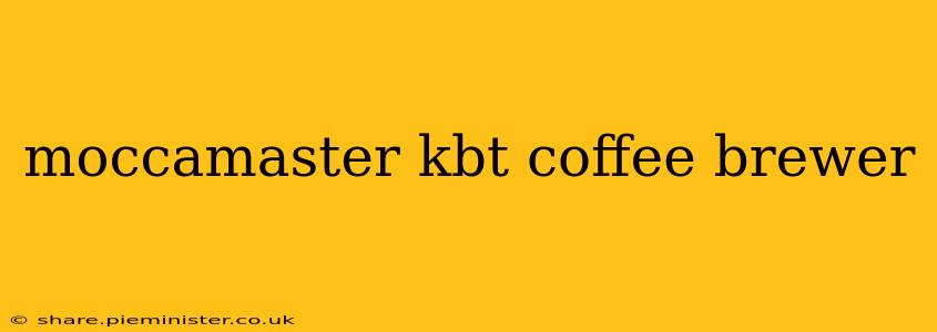 moccamaster kbt coffee brewer