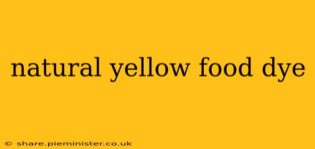 natural yellow food dye