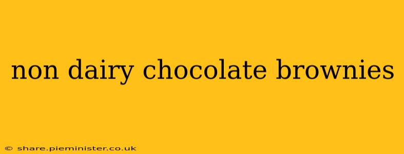 non dairy chocolate brownies