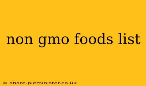 non gmo foods list