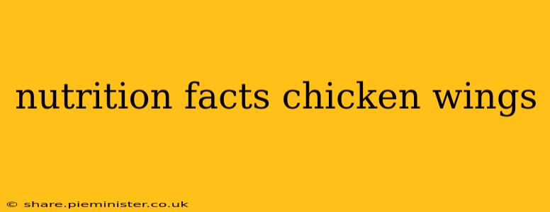 nutrition facts chicken wings