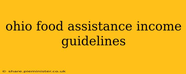 ohio food assistance income guidelines