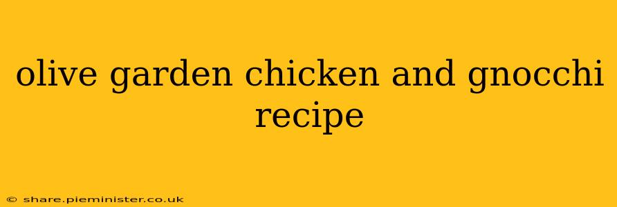 olive garden chicken and gnocchi recipe