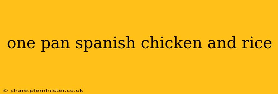 one pan spanish chicken and rice