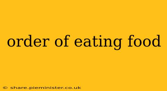 order of eating food