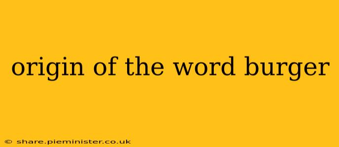 origin of the word burger
