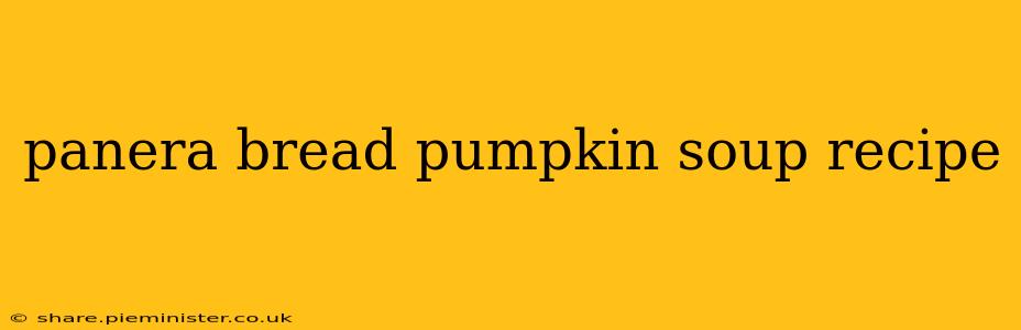 panera bread pumpkin soup recipe