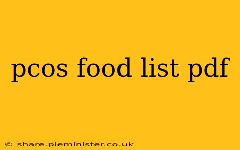pcos food list pdf