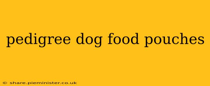 pedigree dog food pouches