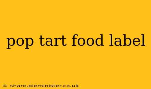 pop tart food label