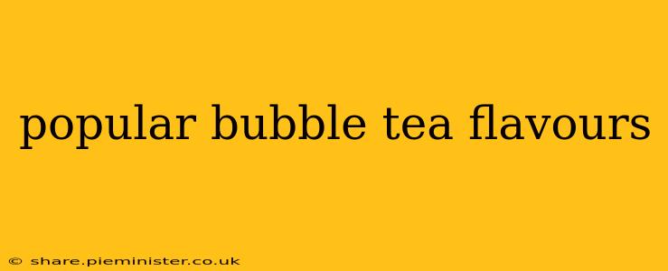 popular bubble tea flavours