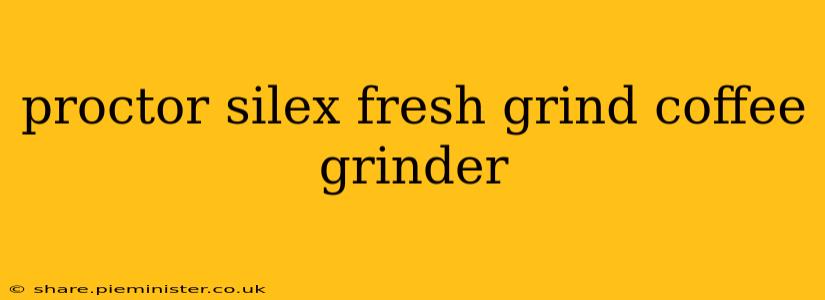 proctor silex fresh grind coffee grinder