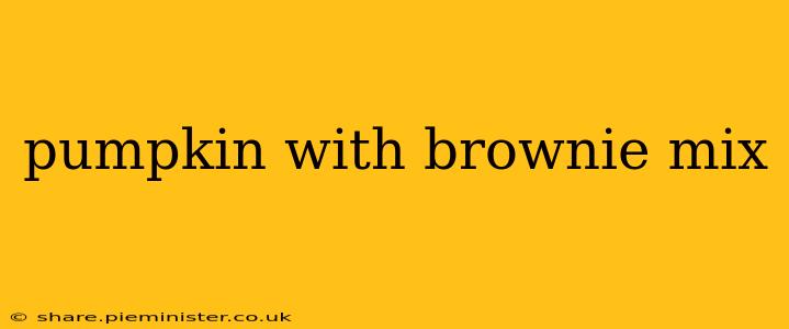 pumpkin with brownie mix