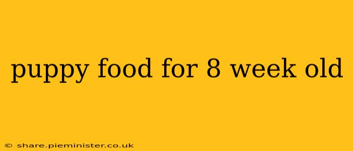 puppy food for 8 week old