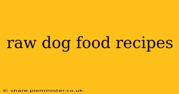 raw dog food recipes