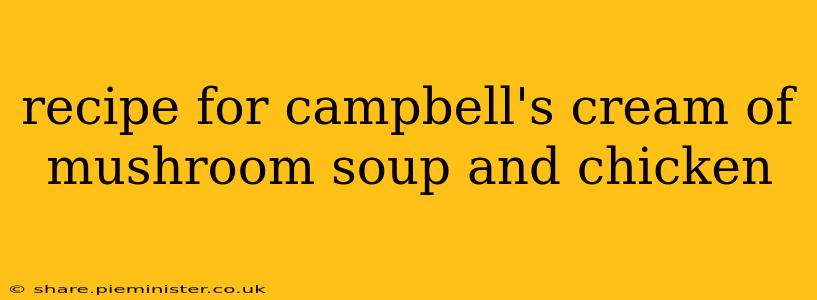 recipe for campbell's cream of mushroom soup and chicken