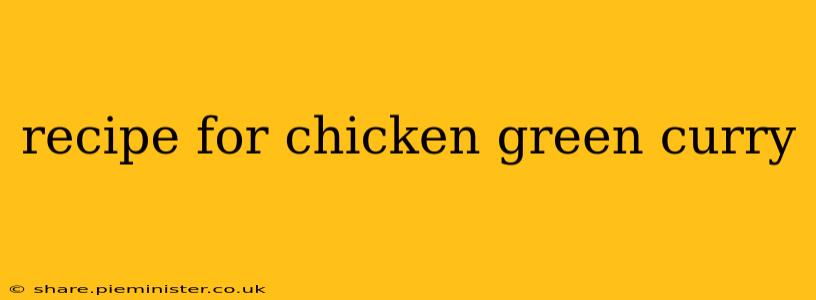 recipe for chicken green curry