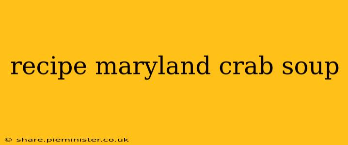 recipe maryland crab soup