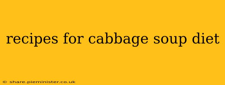 recipes for cabbage soup diet