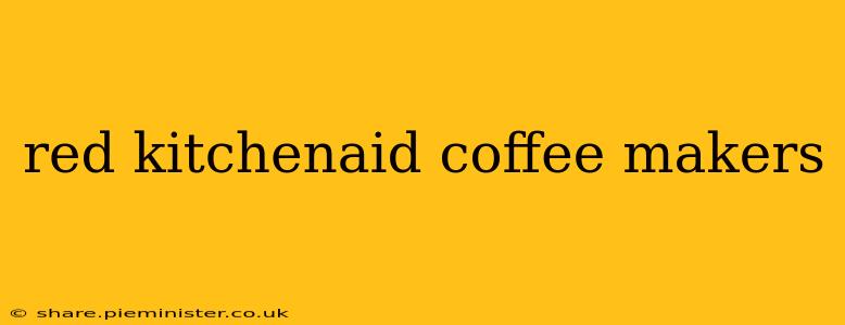 red kitchenaid coffee makers