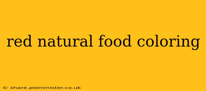red natural food coloring